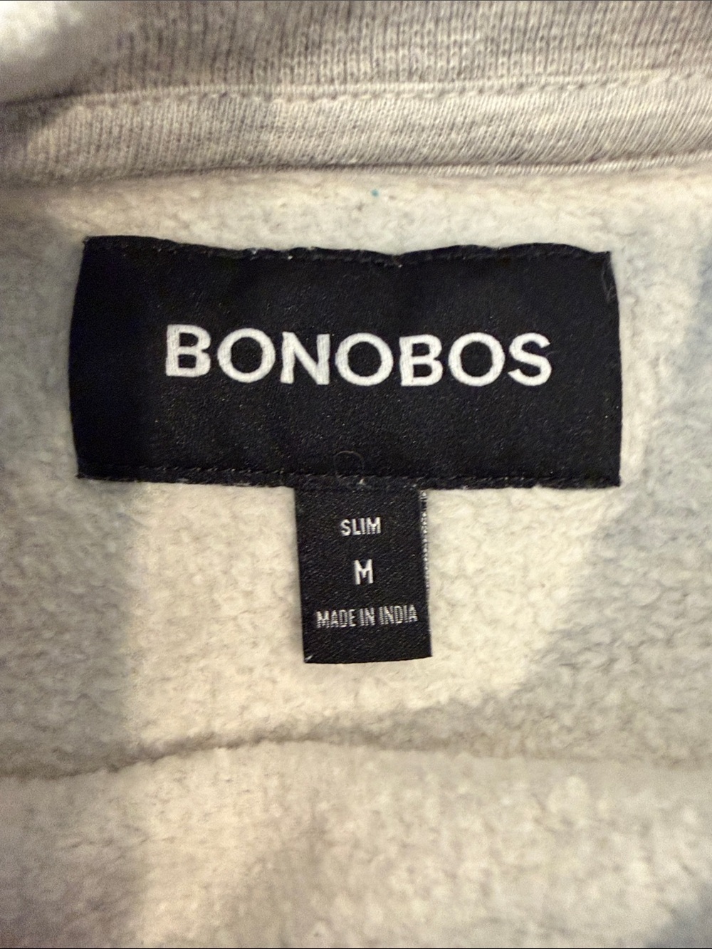 Bonobos Gray Sweatshirt with Multicolor Rabbit Patch - Picture 2 of 5